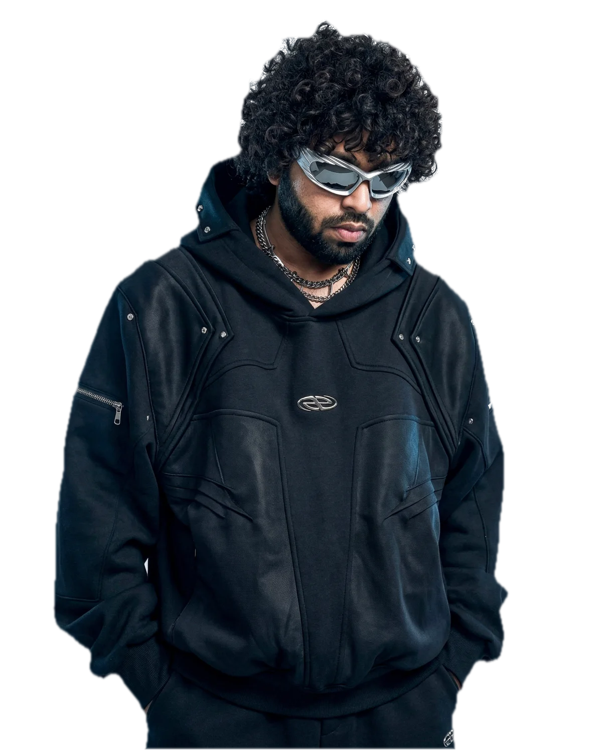 Pyrokine in an approved official black cyberwear portrait cutout